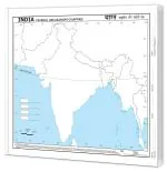 GO WOO SMALL - 100 INDIA PHYSICAL OUTLINE MAP FOR SCHOOL | 100 Blank Outline Maps for Mapping
