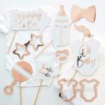 Festiko 10 Pack Rose Gold Foiled Photo Booth Props Twinkle Twinkle Photo Booth Props, Maternity Photoshoot, Pregnancy PhotoBooth, Decorations, Babyshower Shoot, Placards, Decor,
