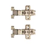 BTL Aluminium Frame Door Autoclose Hinges (Non-Softclose) - Regular Slide On Hinge - 8 Crank (Half Overlay) (60 Hours Salt Spray Testing) (Material Cold Roll Steel)(Nickel Plating)(1 Pair) (BAHR-AS8)