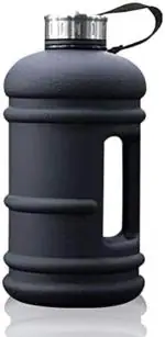 Delzon Gym Bottle For Gym Man Plastic Water Bottle Sipper/shaker 2.2 Litre Sports Water Jug - BPA Free, Quick Flow Cap (Black Color) (Black)