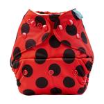 Bumberry Lady Bug Print Reusable Pocket Style Cloth Diaper Cover With 1 Wet Free Insert (3-36 M)