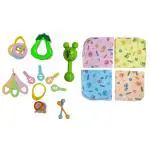 Love Baby Jinny Rattle toys Set for baby - BT27 Green P1