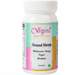 Vigini Natural Sound Sleep Melatonin 10mg (30 Capsules) Non-Habit Forming Restful Deep Well. Sleeping