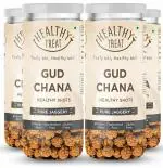 Healthy Treat Gur Chana 400g ( Pack of 4 - 100g Each ) | Jaggery Coated Chana | Gud Chana | Roasted Chickpeas with Natural Jaggery | Immunity Booster | Delicious and Healthy Gur Chana Snack | Perfect for Snacking Anytime