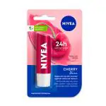 NIVEA CARING LIP BALM CHERRY SHINE 4.8g 24 H Melt in Moisture Formula|Natural Oils|Glossy Finish