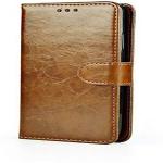 MAHTOX Flip Cover for Samsung Galaxy A6 Plus (Brown, Magnetic Case)