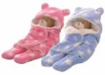 naughty baby Blanket Wrapper or Sleeping Bag 68 cm x 72 cm (0-9 M)