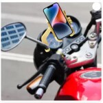 Tech Gear Bike Mount Holder Navigation 360 Degree Bike Mobile Holder (Gold)