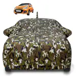 Auto Hub Hyundai Grand i10 Car Cover with Mirror & Antenna Pocket and Soft Cotton Lining,Waterproof Grand i10 Car Body Cover, Army Print