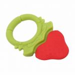 Grest Silicone Round Handle Fruit Shape Teething Soft Sensory Teether / Pacifier For Baby ( Strawberry )