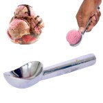 KITCHFREND ice cream scooper food grade aluminium ice cream scoop heavy body (Aluminium ice cream scoop medium) pack of -1