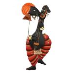 eCraftIndia Iron Lord Ganesha playing Sitar Wall Hanging 18 inch x 8 inch