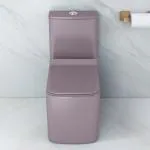 Plantex Commode for Toilet/Ceramic Western Commode/One Piece Commode with Soft Closing Toilet Seat - S Trap Outlet (M02, Pink)