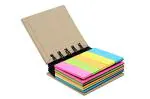 kunya Spiral Sticky Note Pad Pocket Size (3 x 2 inch) with Adhesive Notes (125 Leaves and 125 Flags)