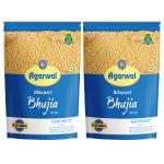 APBI | AP LOGO Agarwal Bikaneri Bhujia | 1Kg Pack of 2 | Spicy Gram & Moth Flour Bikaneri Bhujia | No Preservatives | Vegetarian Tea-Time Snack | Bikaner's Famous Bhujia | Agarwal Papad Bhujia Industries | Authentic Bikaner