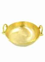 Looms and Weaves Traditional Bronze Kadai / Cheena chatti - 9 inch (Seasoned-Ready to use)