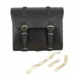 AllExtreme EXBSL01 Bike Saddle Bag Backseat for Riders Portable Waterproof Leatherette Extra Large Capacity Motorcycle Storage Kit Organizer Classic Look (Black)