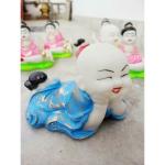 Craftomanic Handcrafted Cute Child Monk Showpiece Laughing Baby Buddha Set Of 1