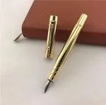 GOLD LEAF Dikawen 8037 Black Strip Copper 0.7mm Nib Fountain Pen ,GOLD