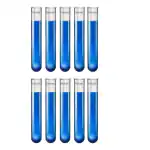 GoLab Laboratory Premium Calibrated Borosilicate Glass Test Tube 15 * 150MM (dia x length), (Boiling Tube) with Rim Borosilicate glass (pack of 10)