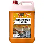 FLISKO Dishwash Liquid 5 Liter Orange | 100% Ecofriendly-Tough Grease removal Antibac formula| Leaves No residue, Baby & Pet Safe
