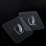 V2H Transparent Strong Self Adhesive Door Wall Hangers Hooks for Silicone Storage Hanging Kitchen Magic Bathroom Accessories 2 Pcs
