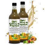 AVG Giloy & Papaya Juice, Anti-Pyretic, Immunity Booster, Improves Platelet 1000 ML each, Pack of 2