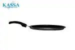 kassa Non Stick Dosa Tawa 30 cm with Sturdy Riveted and Virgin Bakelite Handle Non Toxic (Black) | Microwave Oven, Induction and Gas Stove Friendly