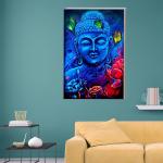Surmul Multicolor Vinyl, Sunboard Medium Lord Gautam Buddha Ji Wall S Self Adhesive Sticker