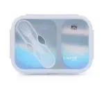 Hamster London Large Bendable Tiffin with Spoon & Fork for Kids age 3Y+ (Blue)