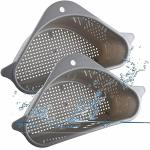 SHREENATH ENTERPRISE Punch Free Grey Plastic Kitchen Sink Strainer Basket