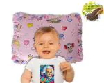 Pseudo Mustard Seed Pillow For New Born Baby Ideal For Round Head Shaping Rai Seed Pillow With Cotton Cover For 0 To 12 Months Babies (Pink)