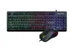 LAPCARE Champ LGC-012 Braided Wire USB Gaming Keyboard and Mouse Set (Black)