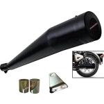 Supremechoice Bullet SLM19 Silencer Bullet Exhaust Glasswool Cobra Filter Chrome Bike Exhaust With Zed Clamp & Bush for Royal Enfield Bullet Electra Twin Spark