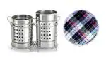 Buy BLUE WONDER Stainless Steel Twin Cutlery Holder Racks With Roti ...