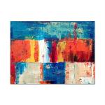 Tamatina Multicolor Colour Block Abstract Art Canvas Painting - 36X27 Inch