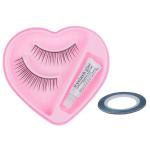 FOK Soft Natural Black Thick Long False Eyelashes Makeup Extension Fake Eyelashes With 1 Pc Nail Art Tape