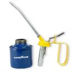 Goodyear Metal Oil Can 1/2 pint 284 ml Blue and Yellow