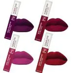 PERPAA Powerstay Matte Liquid Lipstick Makeup, Long-Lasting Smudgeproof & Waterproof Lipstick Combo of 4 colors Wine ,Maroon ,Pink ,Apple Red ,Brown (5ml Each)