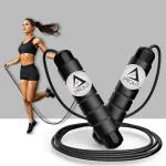PROUT Skipping Rope Jump Rope for Weight Loss , Fitness, Sports, Exercise (BLACK)