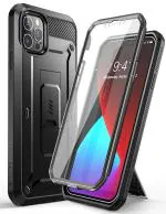 SUPCASE For iphone 12 Pro Max Black Kickstand and Holster Front And Back Cover