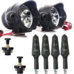 Eshopglee High Power Heavy Duty 9 LED Fog Lights 2 Pul Push Switch with Duck Indicator Lights (pack of 6)