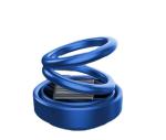 Auto Dean Solar Dashboard Idol Ring Car Decoration Air Freshener Automatic 360 Degree Solar Rotating Perfume Double Ring Diffuser for Car Home Office (Blue)