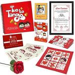 Indigifts Valentine Gift Combo Set For Couple Romantic Games And Love Cards With Artificial Rose For Lovers