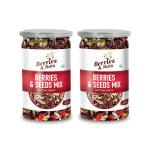 Berries & Nuts Trail Mix | Berries & Seeds Mix | 400 Grams | 2 Bottle of 200 Grams | Cranberries, Blueberries, Gojiberries, Strawberries, Pumpkin, Sunflower, Chia, Watermelon, Flax Seeds
