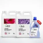 Qssiy Front & Top Load Washing Machine Fabric Liquid Detergent| Laundry Liquid Detergent| Ecofriendly| Lavender 5000ML+ Rose 5000ML+ Fresh 500ML