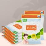 TULIPS White Cotton Ball 50 pcs in a Ziplock Bag (Pack of 6)