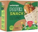 Oddy Multi-Purpose Snack Bags With Sealing Sticker | Pack of 60 Bags, 8x5.5 Inch each Paper Foil