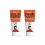 Elemnt Sports Science Brown Zinc Sunscreen, SPF 50 Zinc Sunscreen - 50gm x 2