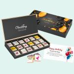 Chocoloony Happy Birthday Chocolate Gift box 18pc Milk Assorted Chocolates | Gift box for girlfriend